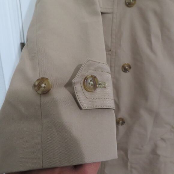 Banana Republic Womens Sz S Maverick Tan Timeless Trench Coat Belted Classic - Picture 5 of 7